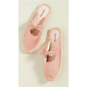 Soludos NWT blush espadrille Bow Slide
